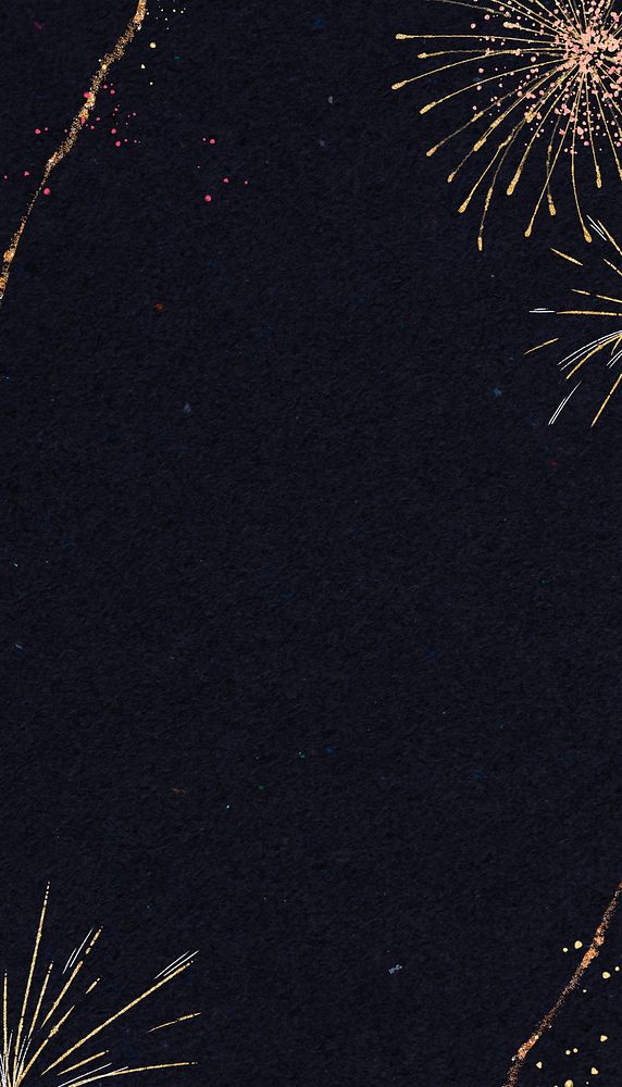 Gold festival fireworks iPhone wallpaper, party & celebration design