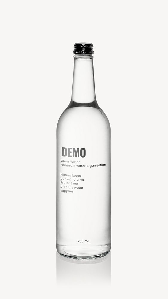 Alcoholic drink bottle label mockup, business branding psd
