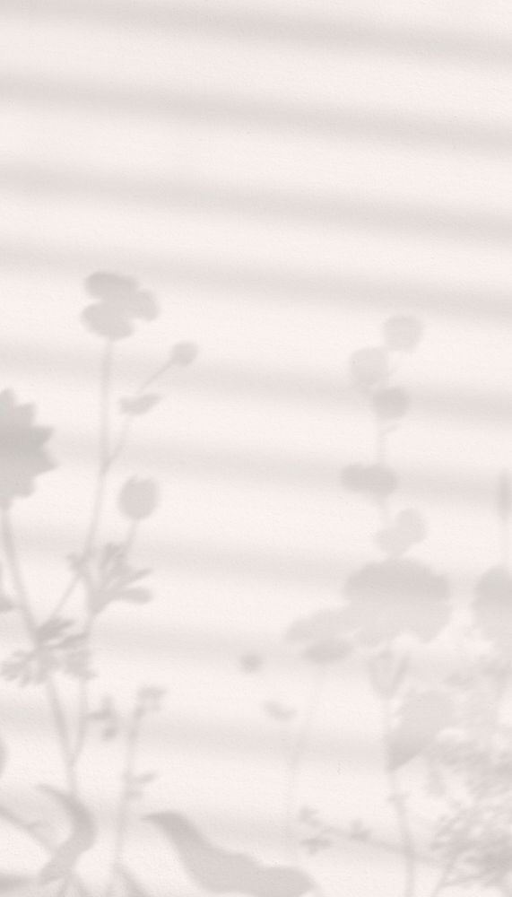 Flower shadow mobile wallpaper, beige background