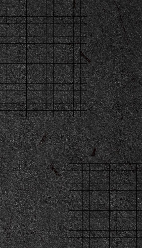 Black grid patterned iPhone wallpaper, paper textured design