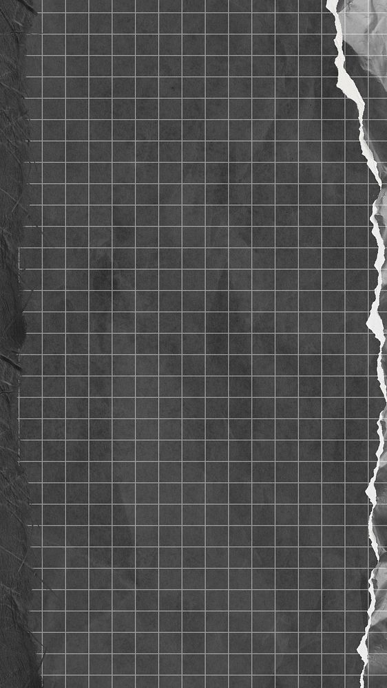 Black grid patterned iPhone wallpaper, ripped paper border