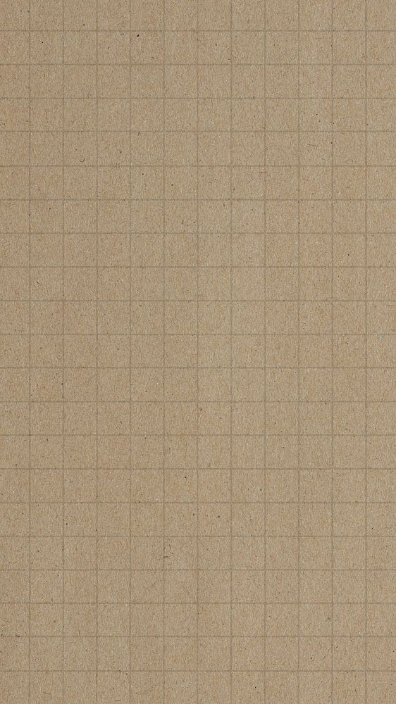 Brown grid patterned iPhone wallpaper, paper textured design