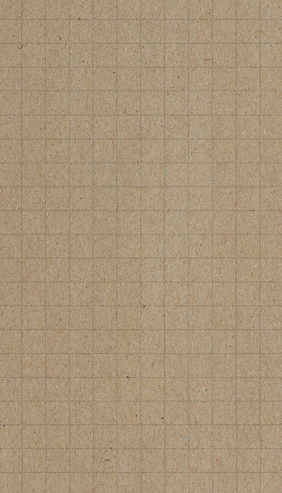 Brown grid patterned iPhone wallpaper, paper textured design