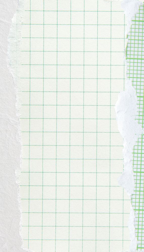 Pastel green grid iPhone wallpaper, ripped paper border