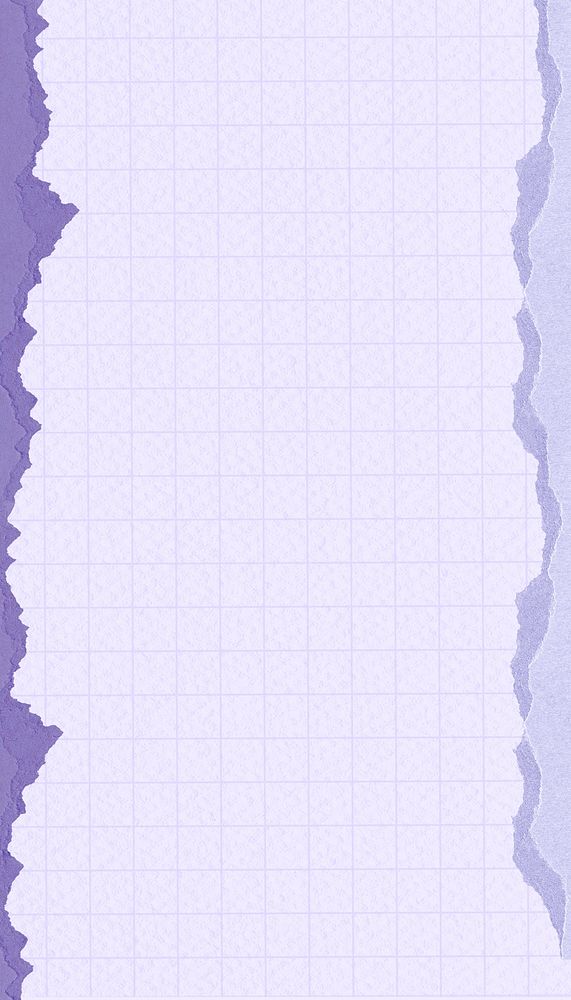 Pastel purple grid iPhone wallpaper, ripped paper border