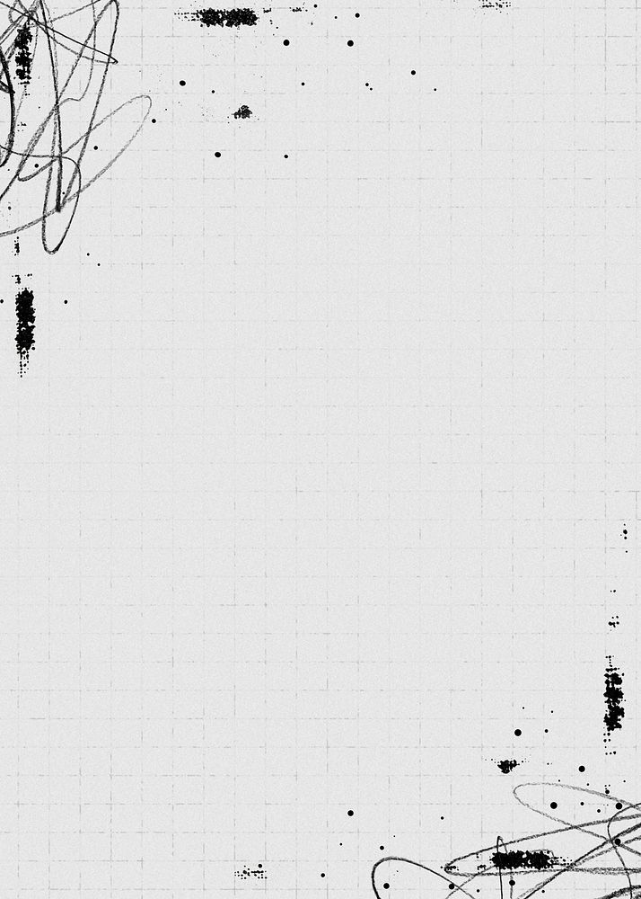 White grid pattern background, scribble border