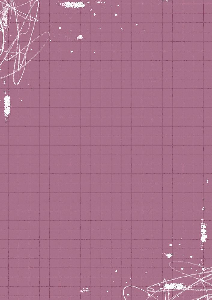 Pink grid pattern background, scribble border