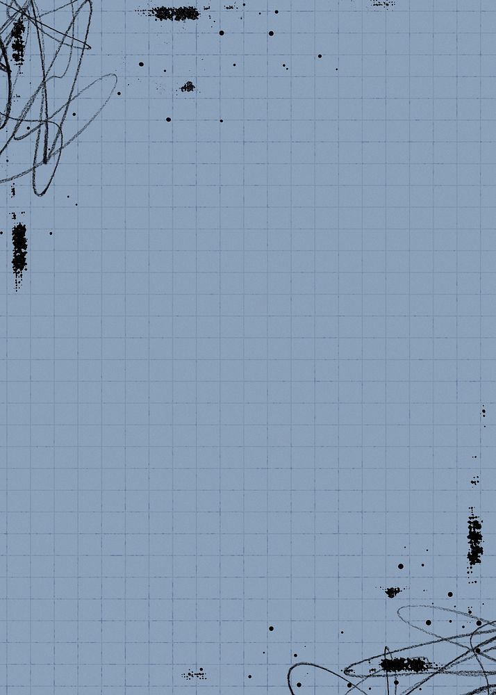 Blue grid pattern background, scribble border