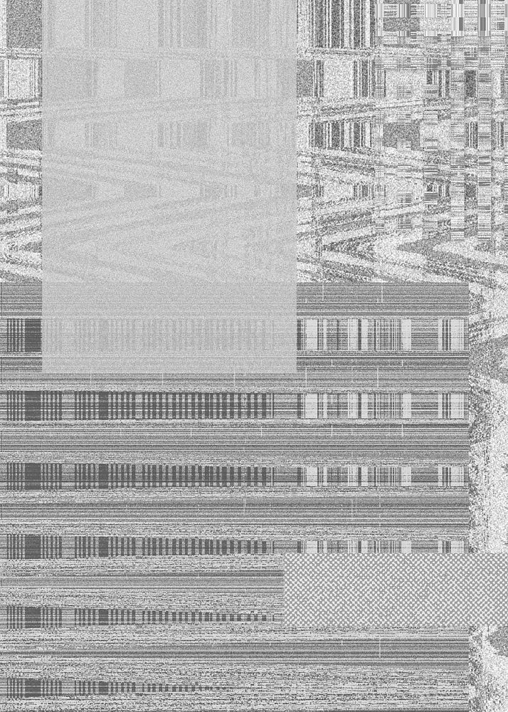 VHS glitch background, black and white design