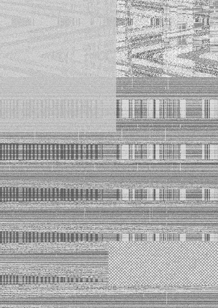 VHS glitch background, black and white design