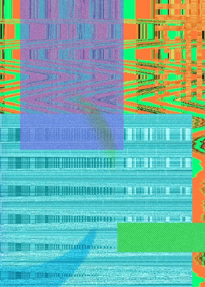 VHS glitch background, colorful design