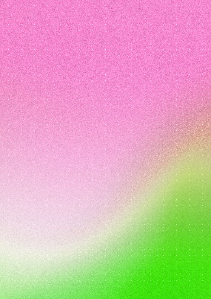 Pink gradient background, green wave border