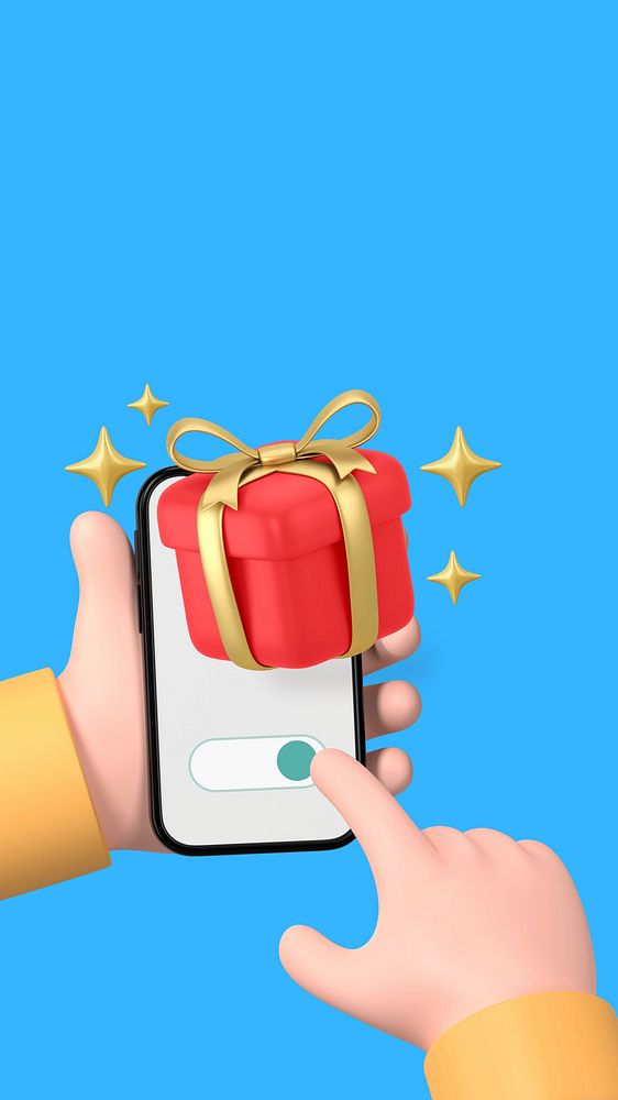 3D online gift iPhone wallpaper, celebration remix