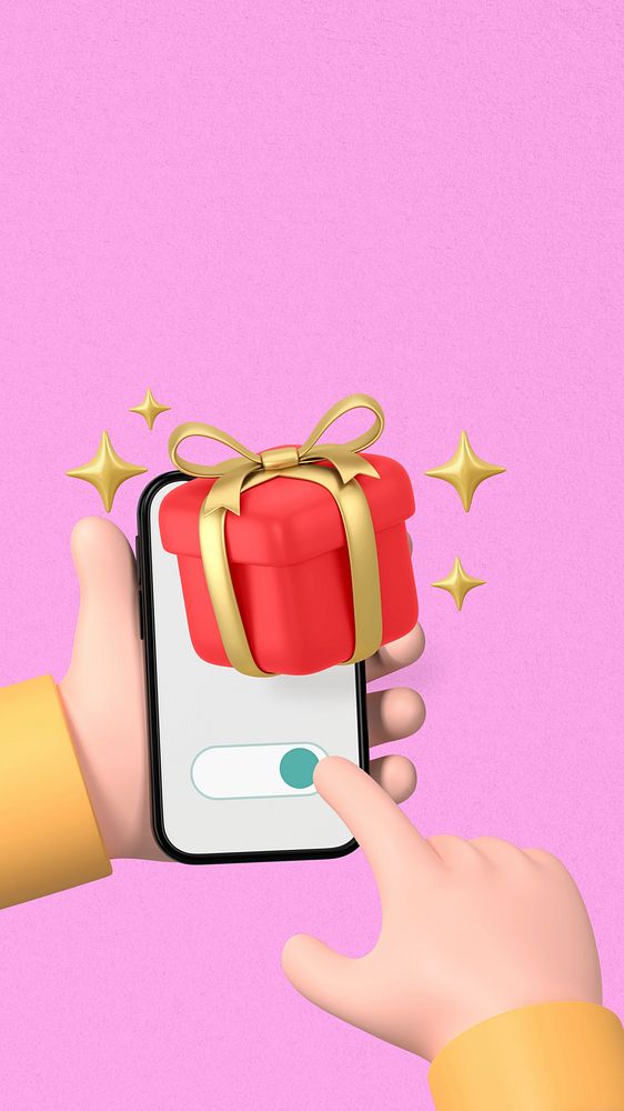 3D online gift iPhone wallpaper, celebration remix