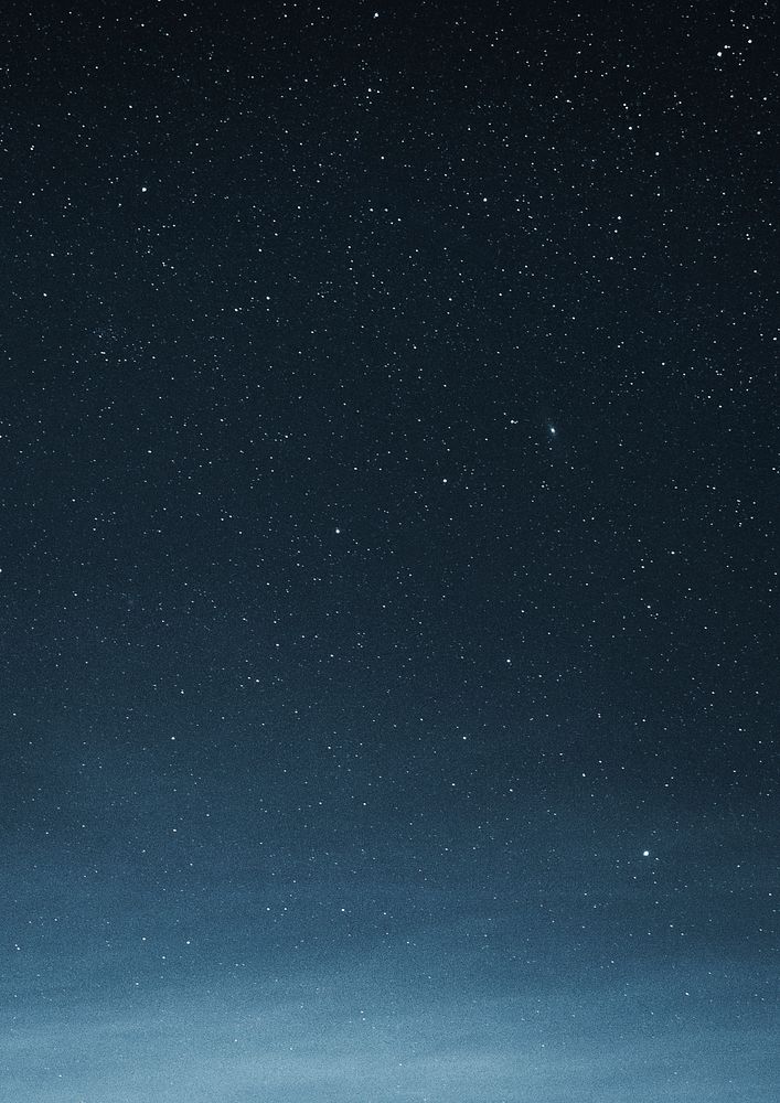 Starry night blue sky background