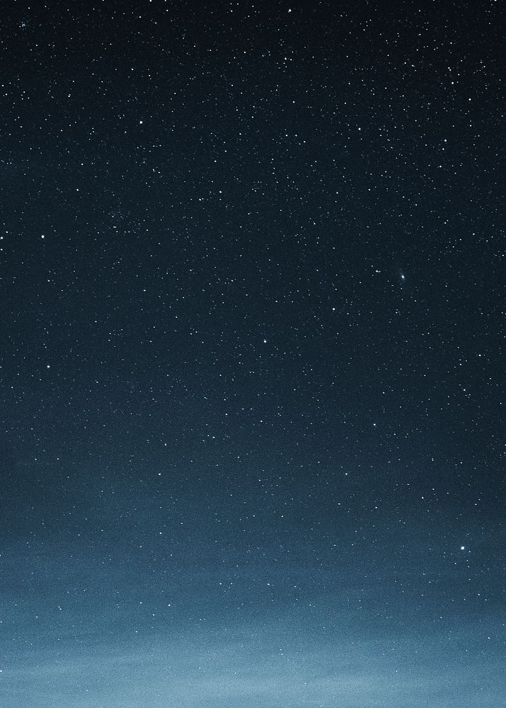 Starry night blue sky background