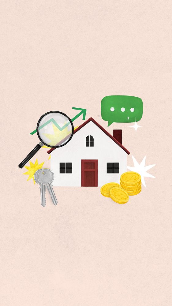 Home loan iPhone wallpaper, real estate finance remix