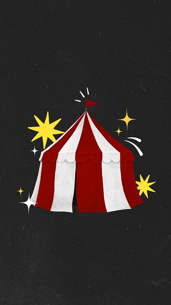 Red circus tent iPhone wallpaper