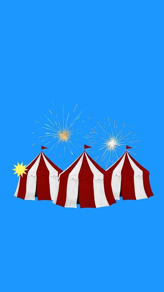 Circus tent fireworks iPhone wallpaper
