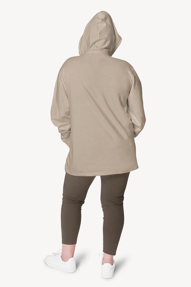Women's hoodie fashion  back view isolated design