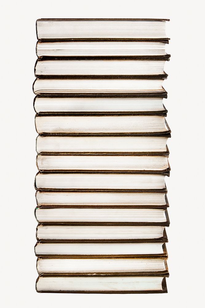 Book stack Isolated image