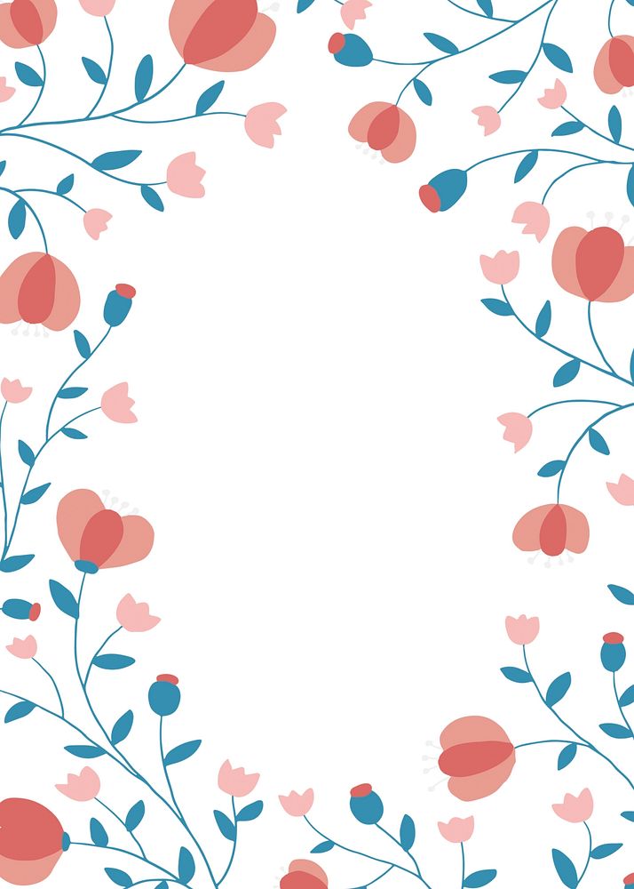 Aesthetic flower frame background