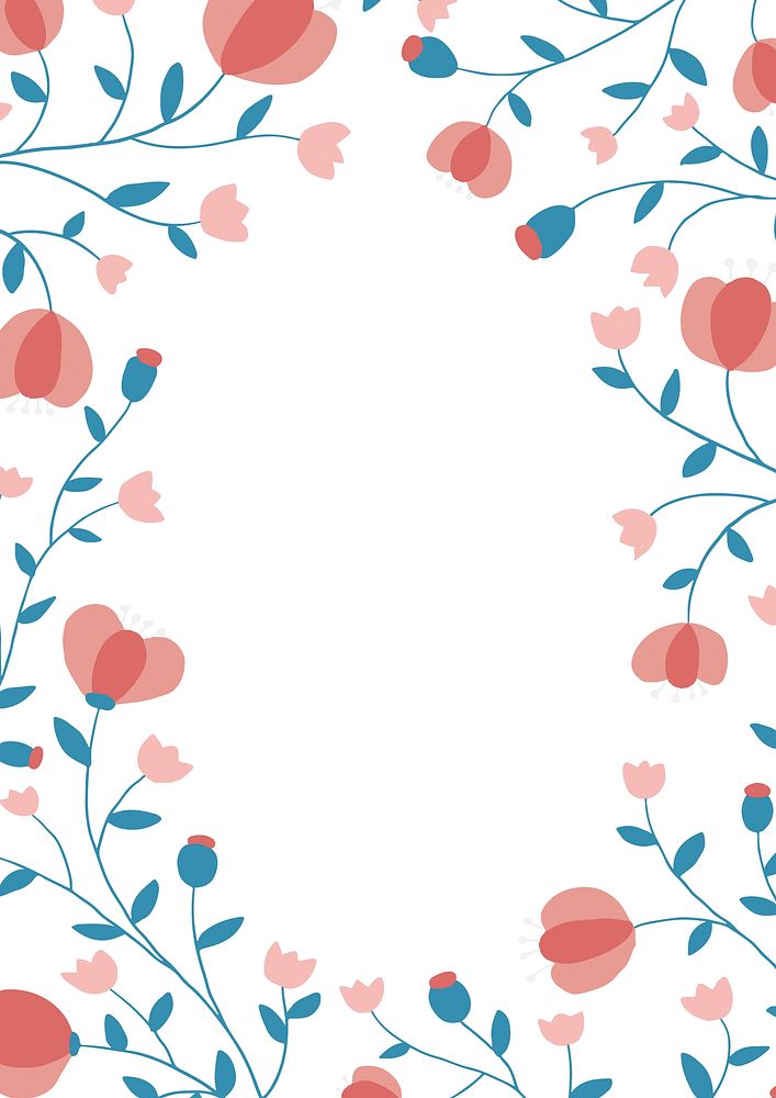 Aesthetic flower frame background