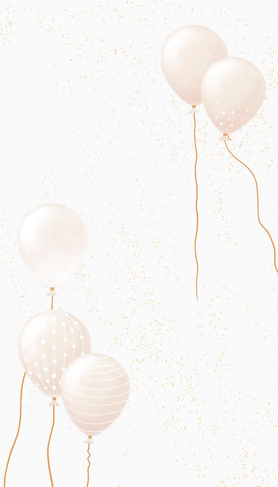 Beige party balloons iPhone wallpaper
