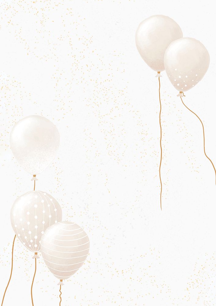 Beige party balloons background