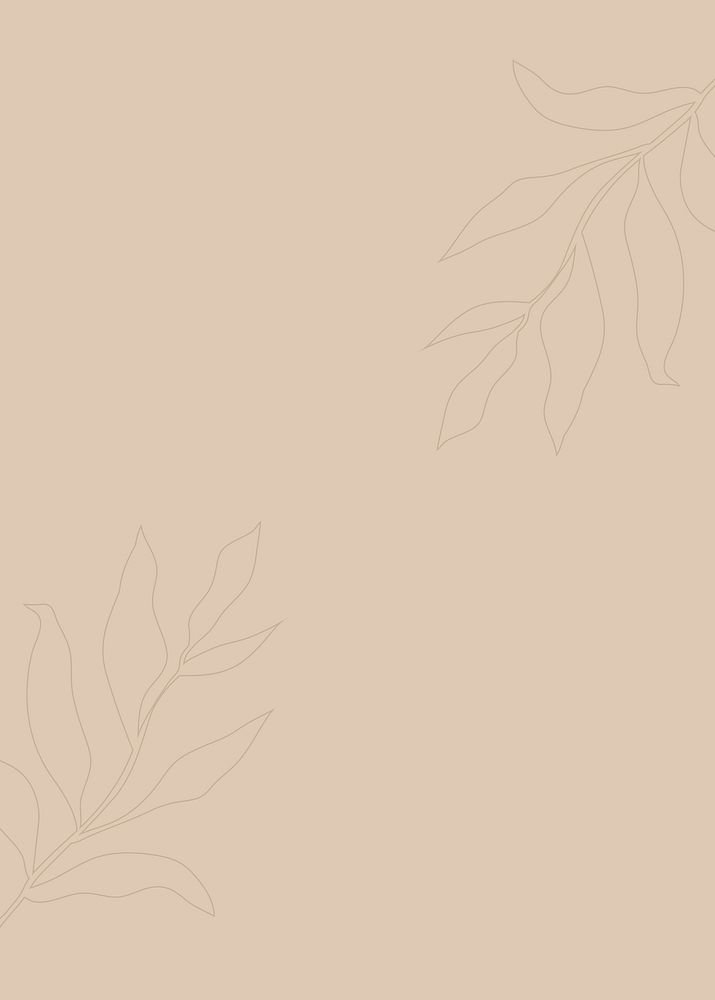 Beige botanical aesthetic background