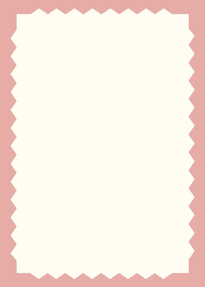 Pink zig-zag frame background, beige design