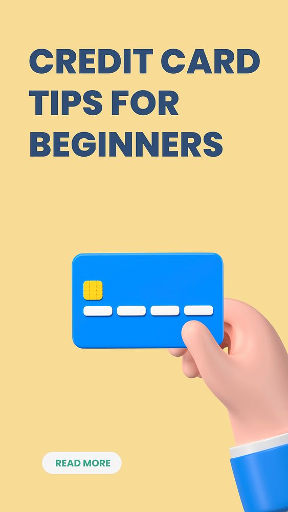 Credit card Instagram story template, finance vector