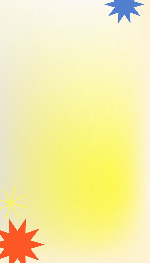 Yellow retro gradient iPhone wallpaper, starburst border
