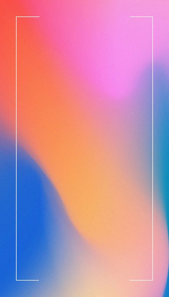 Colorful gradient frame phone wallpaper, aura aesthetic background