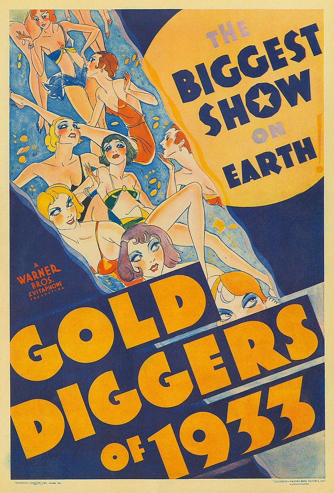 Theatrical release poster of the American film Gold Diggers of 1933, released that year.