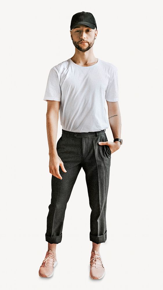 Casual man modeling isolated image