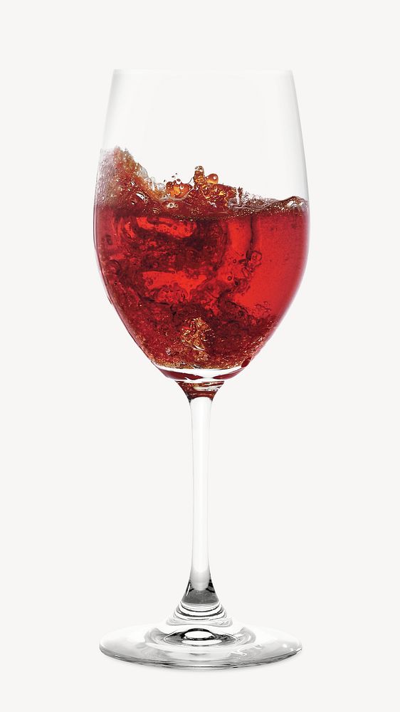 Red wine glass isolated design