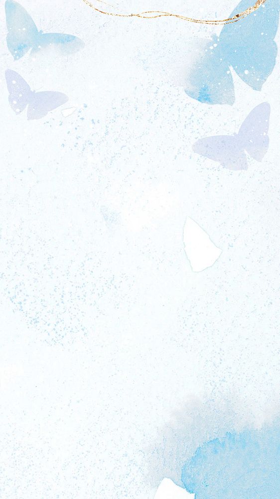 Blue butterfly watercolor iPhone wallpaper