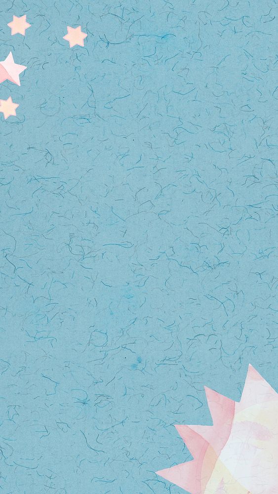 Blue sun paper iPhone wallpaper