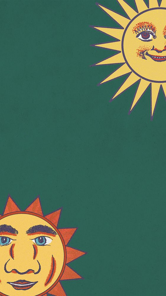 Green celestial sun iPhone wallpaper