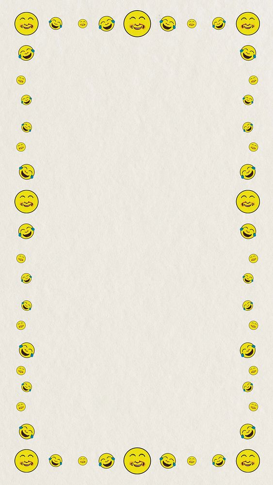 Happy emoticon frame iPhone wallpaper