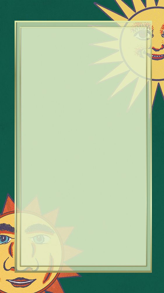 Green sun frame iPhone wallpaper