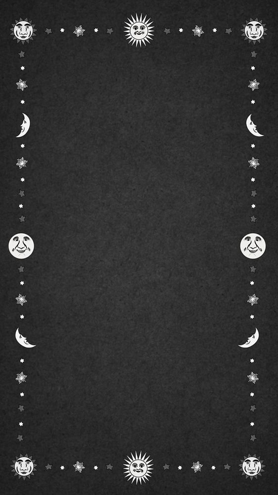 Sun moon frame iPhone wallpaper