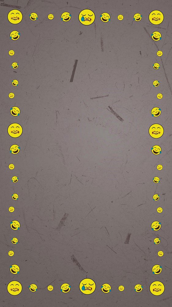 Upset emoticon frame iPhone wallpaper