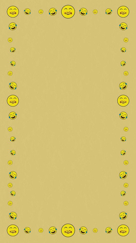 Happy emoticon frame iPhone wallpaper