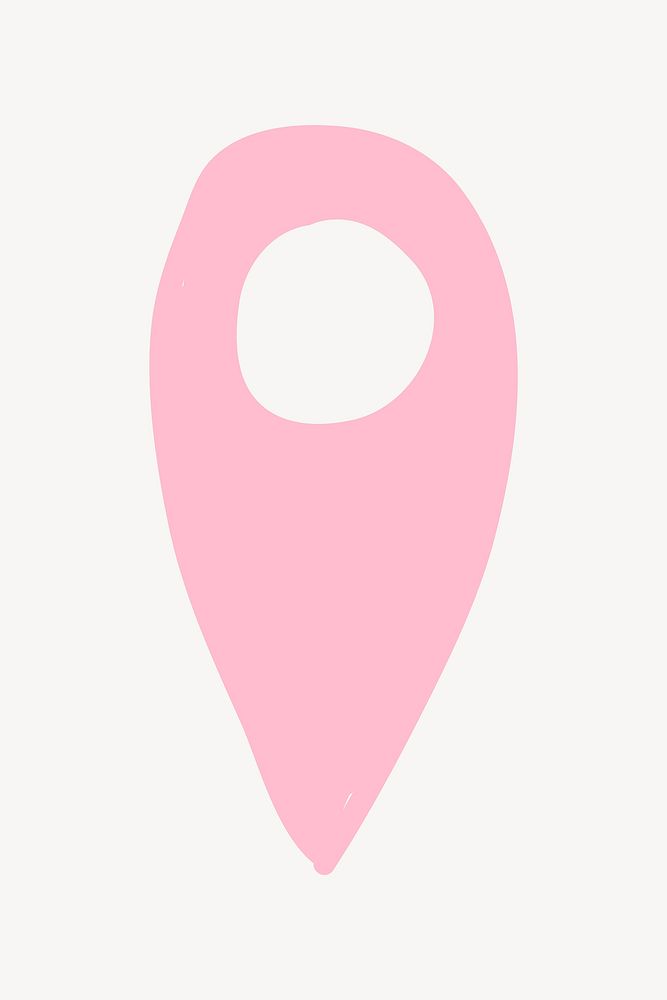 Red GPS icon, direction & location element vector
