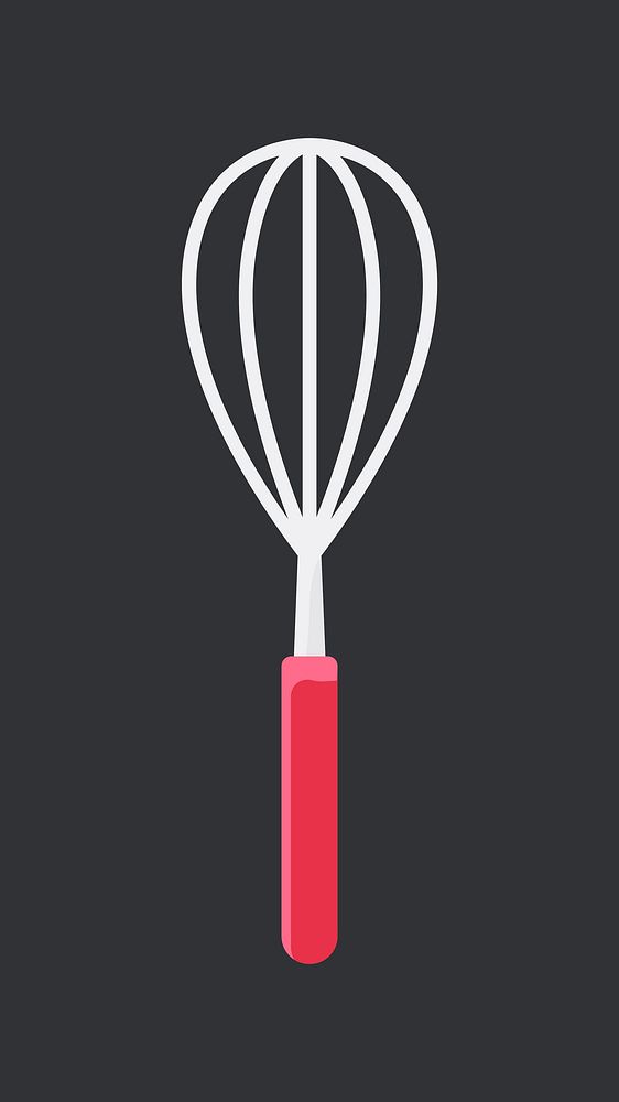 Whisk, cooking utensil & bakery element vector