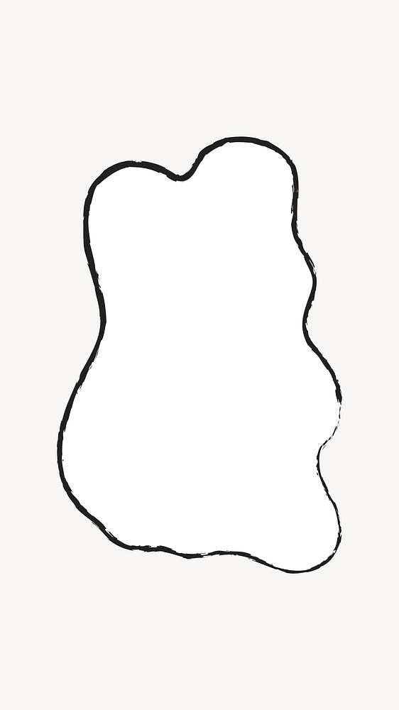 White organic shape vector