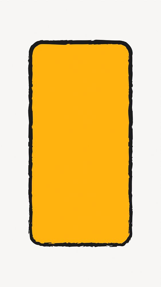 Orange rectangular shape collage element vector