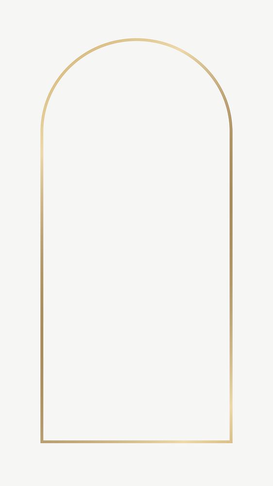 Minimal arch frame  iPhone wallpaper, gold design psd